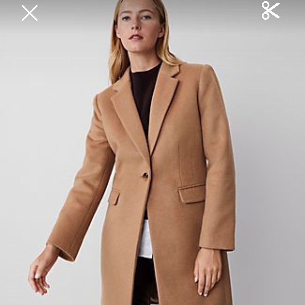 Ann Taylor Chesterfield Women's Tan Coat M
